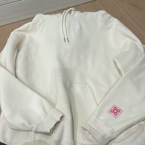 GLOSSIER Limited Edition Embroidered Cream Hoodie